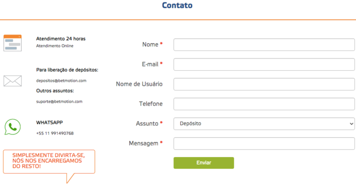betmotion atendimento